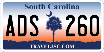 SC license plate ADS260