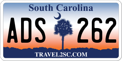 SC license plate ADS262