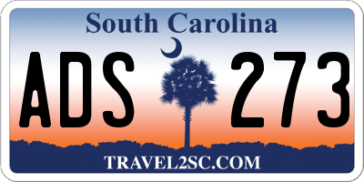 SC license plate ADS273