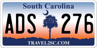 SC license plate ADS276