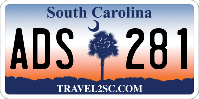 SC license plate ADS281