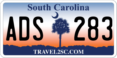 SC license plate ADS283