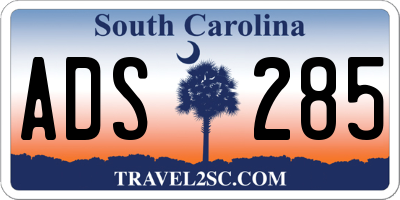 SC license plate ADS285