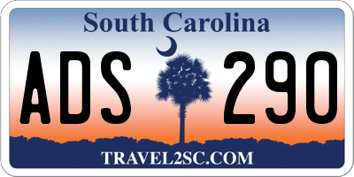 SC license plate ADS290