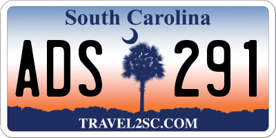 SC license plate ADS291