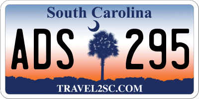 SC license plate ADS295