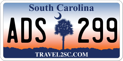 SC license plate ADS299
