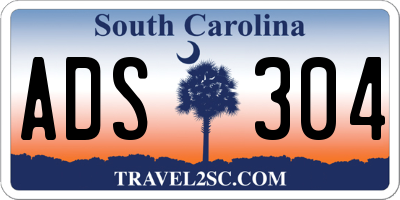 SC license plate ADS304