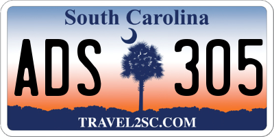SC license plate ADS305