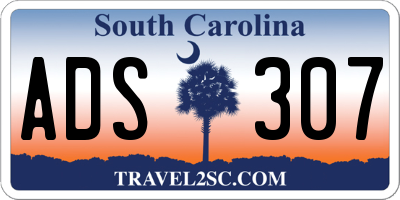 SC license plate ADS307