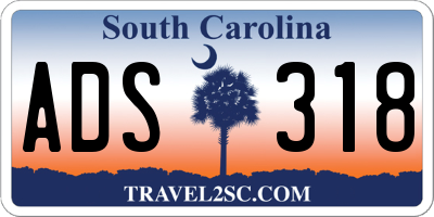 SC license plate ADS318