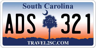 SC license plate ADS321