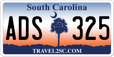 SC license plate ADS325