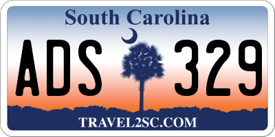 SC license plate ADS329