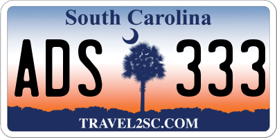 SC license plate ADS333