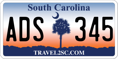 SC license plate ADS345