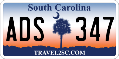 SC license plate ADS347
