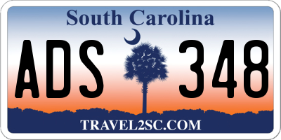 SC license plate ADS348