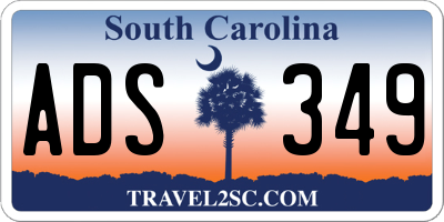 SC license plate ADS349