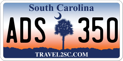 SC license plate ADS350