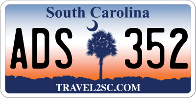 SC license plate ADS352
