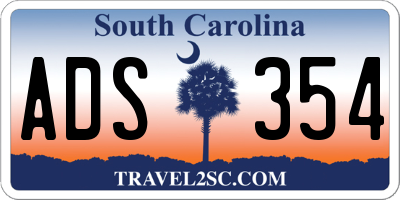 SC license plate ADS354