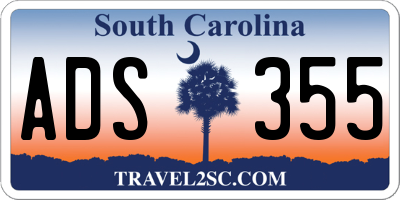SC license plate ADS355