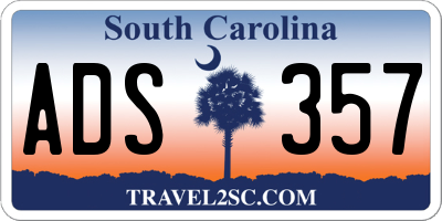 SC license plate ADS357