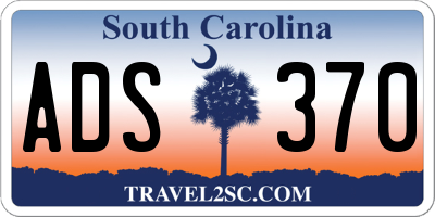 SC license plate ADS370