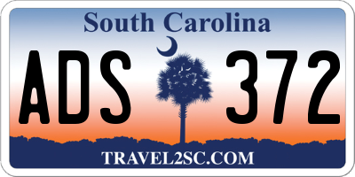 SC license plate ADS372