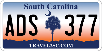 SC license plate ADS377