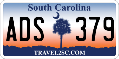 SC license plate ADS379