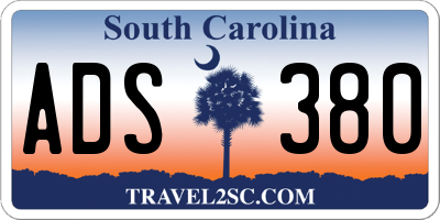 SC license plate ADS380