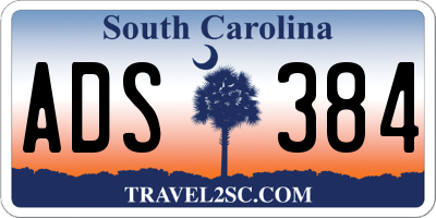 SC license plate ADS384