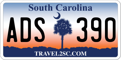 SC license plate ADS390