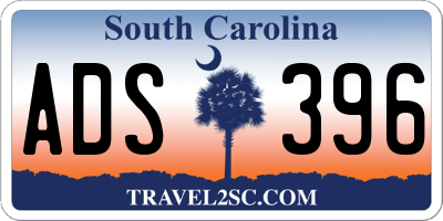 SC license plate ADS396