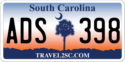 SC license plate ADS398
