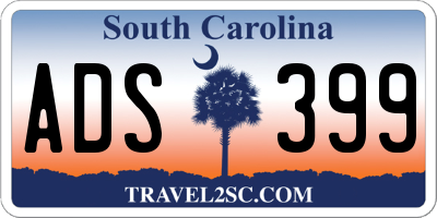 SC license plate ADS399