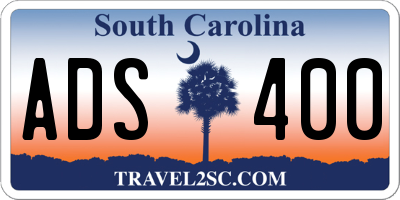 SC license plate ADS400