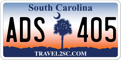 SC license plate ADS405