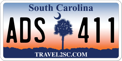 SC license plate ADS411