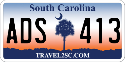 SC license plate ADS413