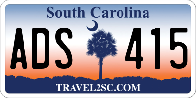 SC license plate ADS415