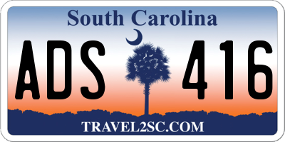 SC license plate ADS416