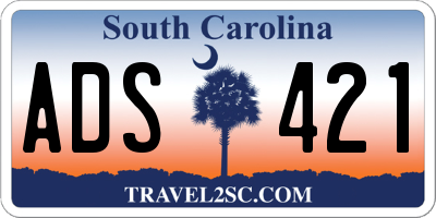 SC license plate ADS421