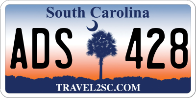 SC license plate ADS428