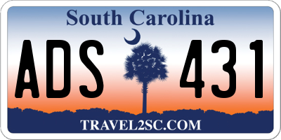 SC license plate ADS431