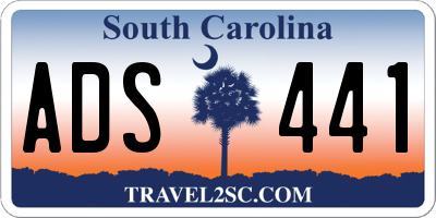 SC license plate ADS441