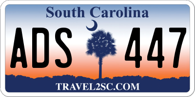 SC license plate ADS447