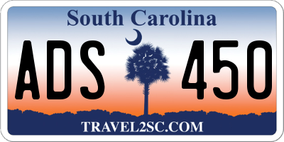 SC license plate ADS450